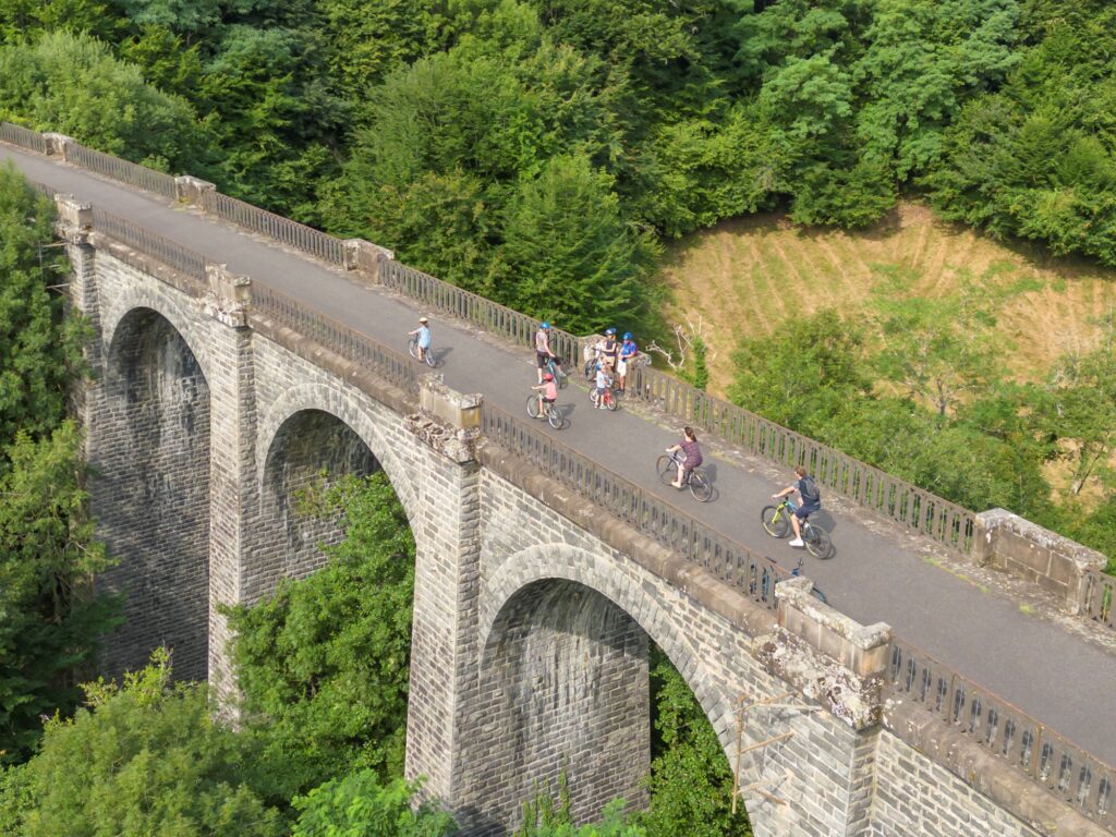 Piste Verte sur le viaduc de Bassignac